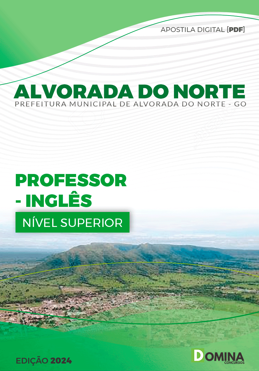 Apostila Pref Alvorada do Norte GO 2024 Professor Língua Inglesa
