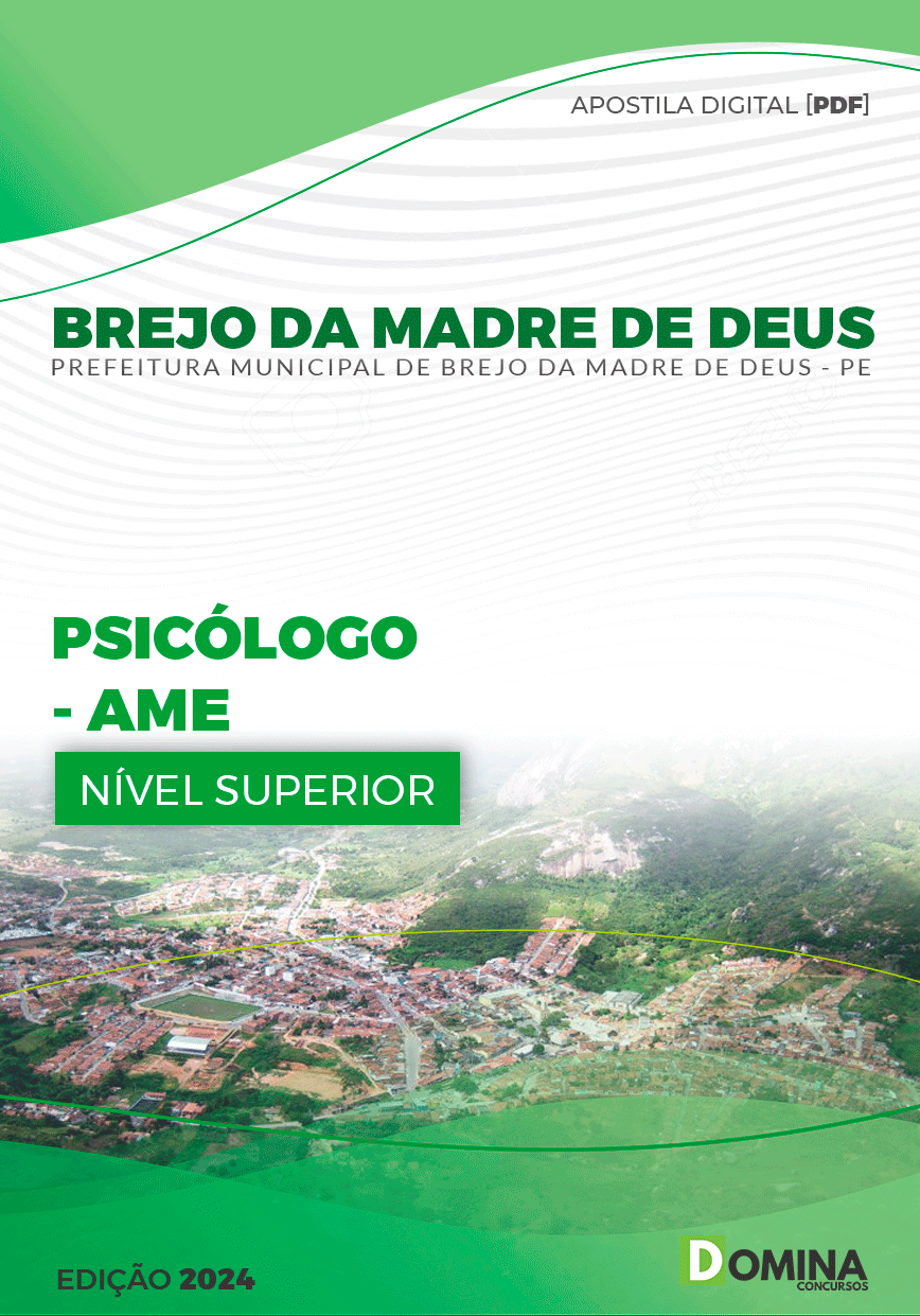 Apostila Pref Brejo da Madre de Deus PE 2024 Psicólogo AME