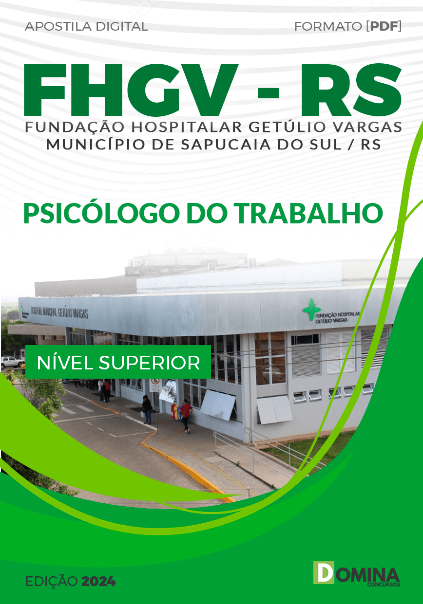 Apostila Concurso FHGV RS 2024 Psicólogo Trabalho