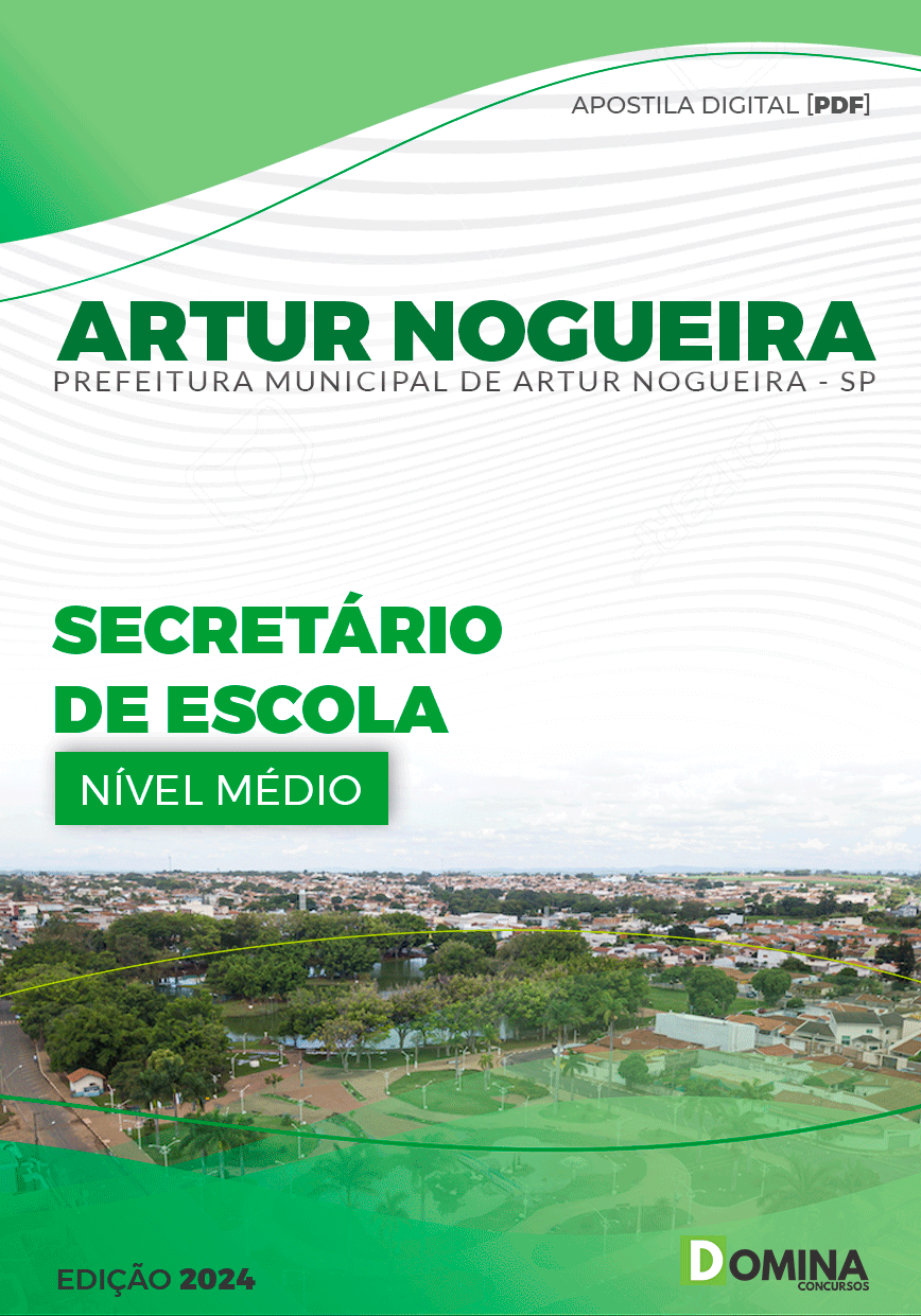 Apostila Pref Artur Nogueira SP 2024 Secretário de Escola