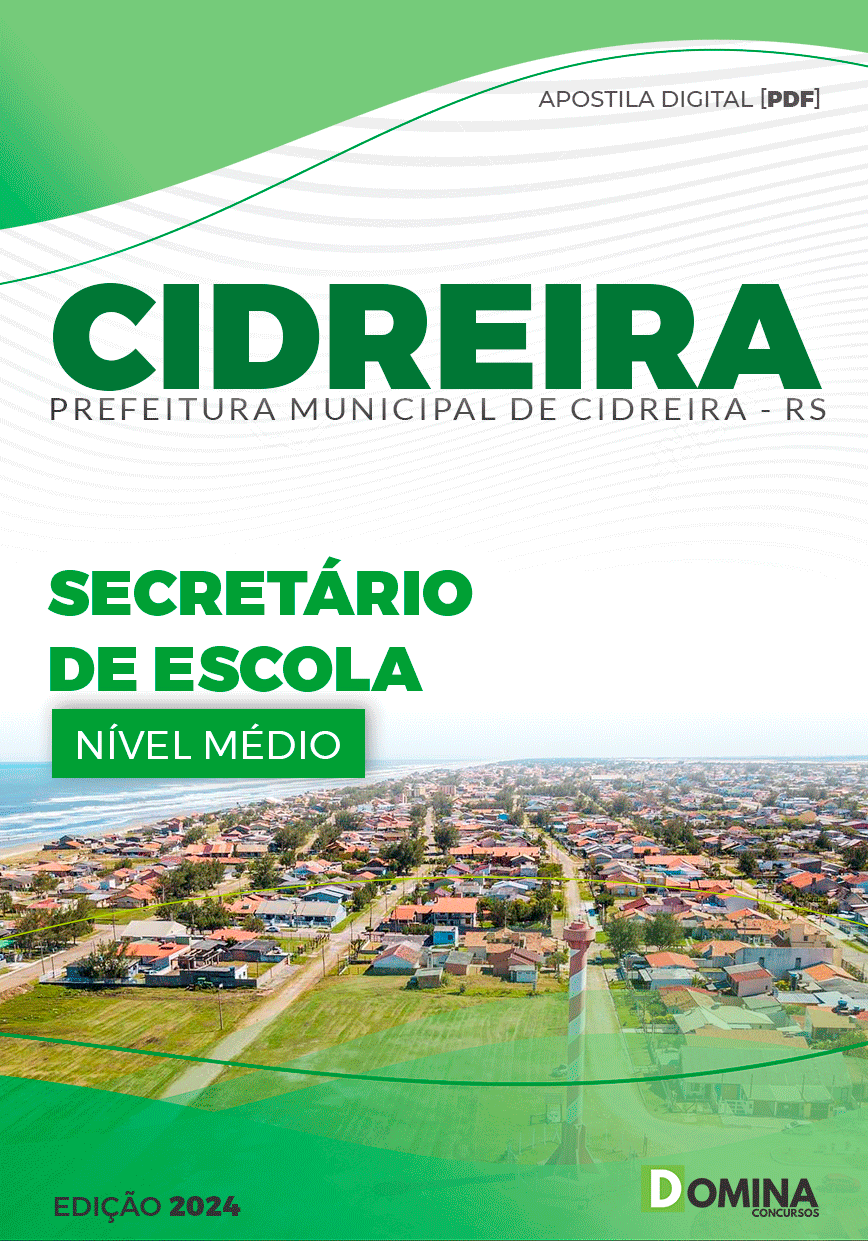 Apostila Pref Cidreira RS 2024 Secretário Escola