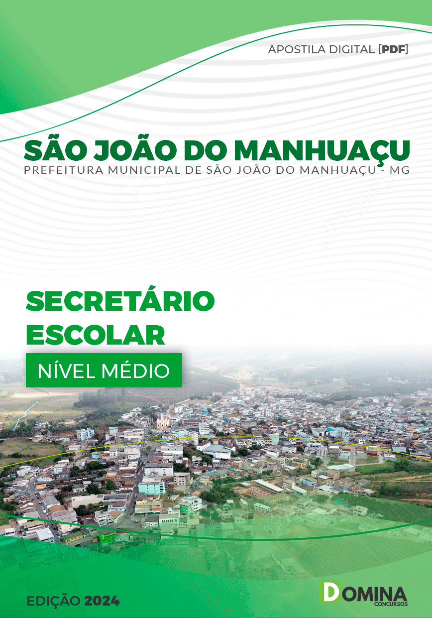 Apostila Pref São João do Manhuaçu MG 2024 Secretário Escolar