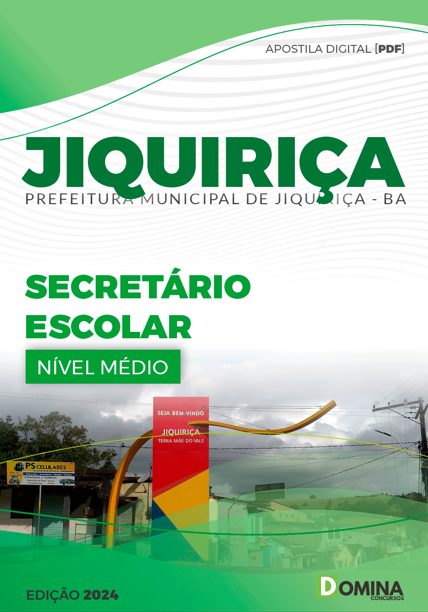 Apostila Pref Jiquiriça BA 2024 Secretário Escolar