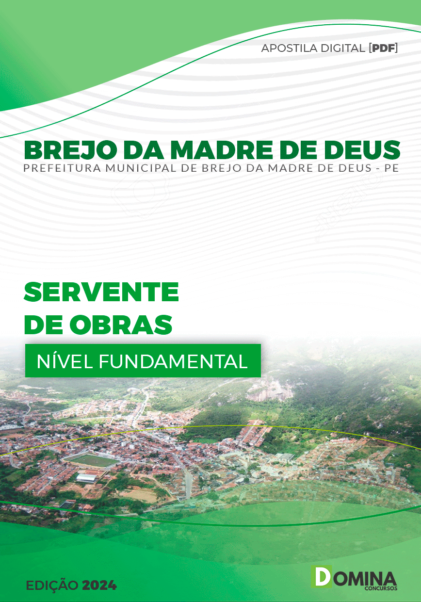 Apostila Pref Brejo da Madre de Deus PE 2024 Servente Obras