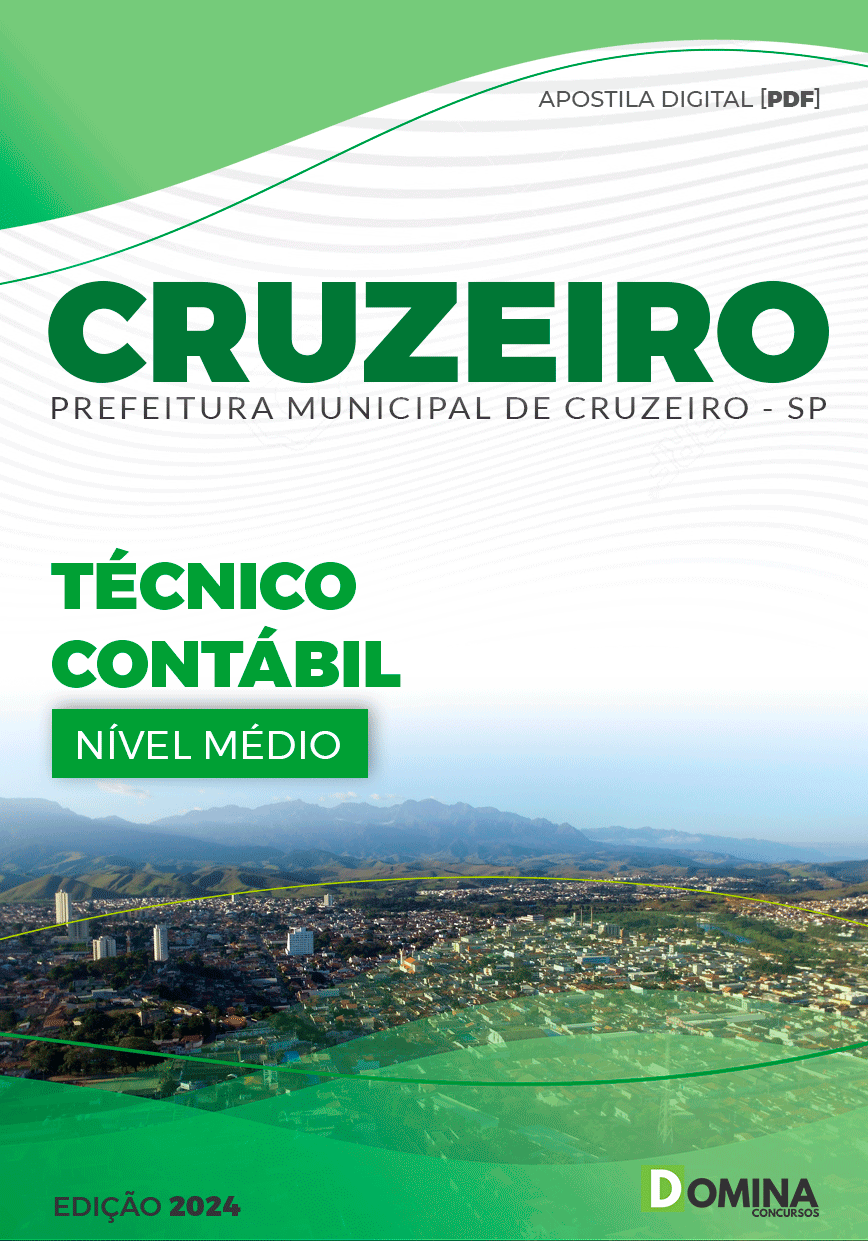 Apostila Pref Cruzeiro SP 2024 Técnico Contábil