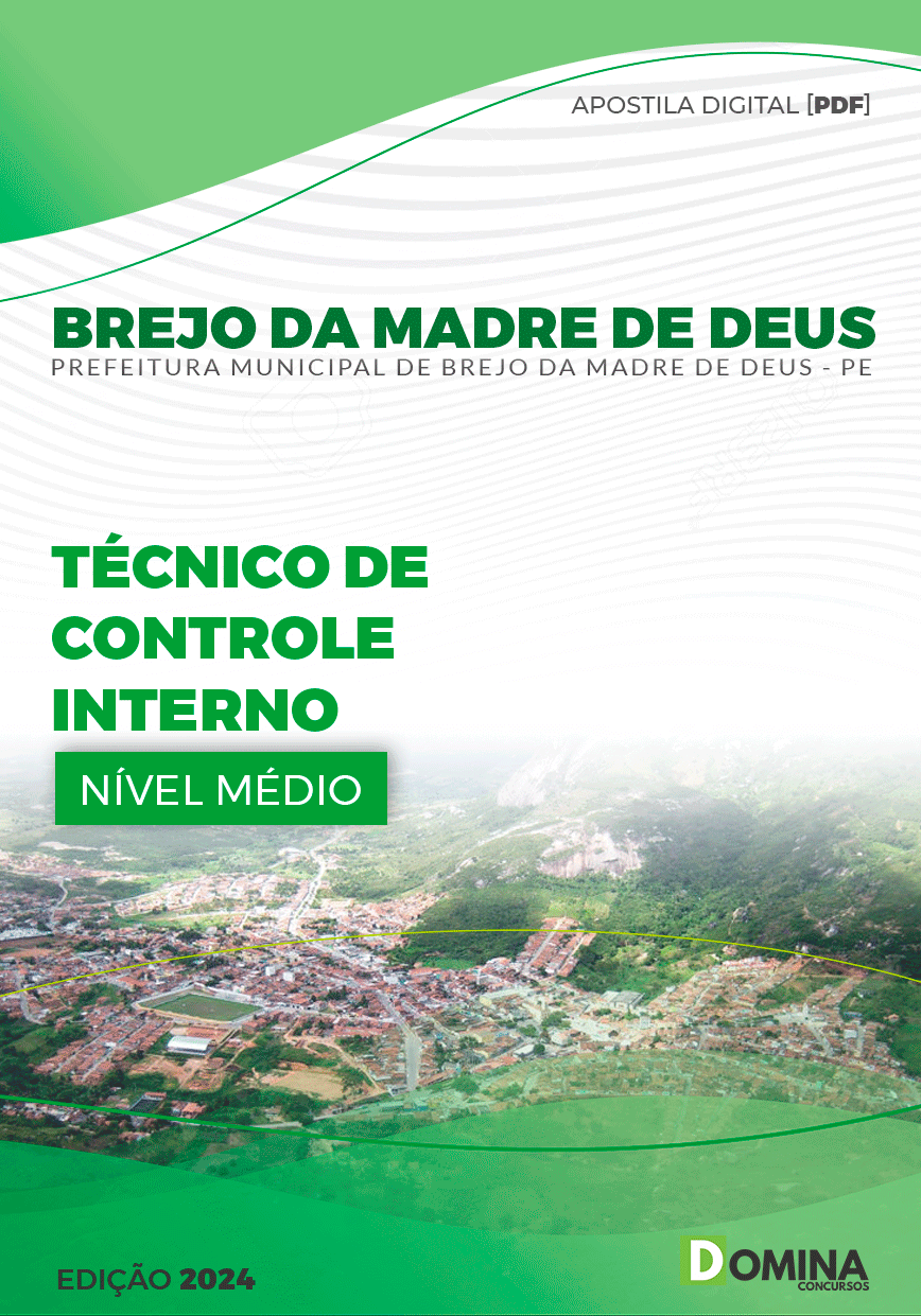 Apostila Pref Brejo da Madre de Deus PE 2024 Técnico Controle Interno