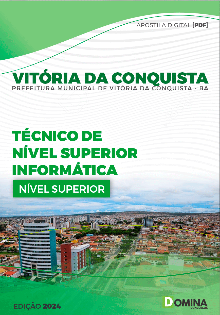 Apostila Pref Vitória da Conquista BA 2024 Técnico Nível Superior Informática