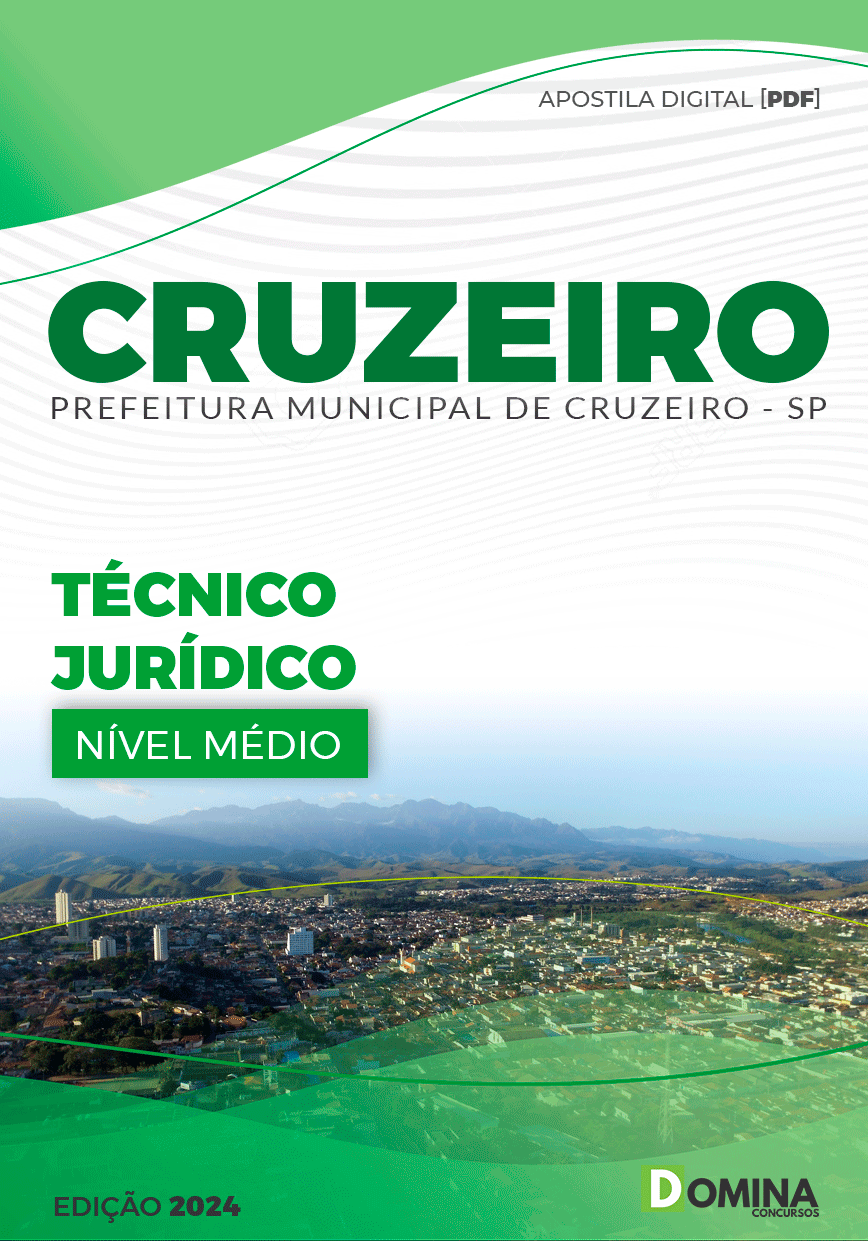 Apostila Pref Cruzeiro SP 2024 Técnico Jurídico