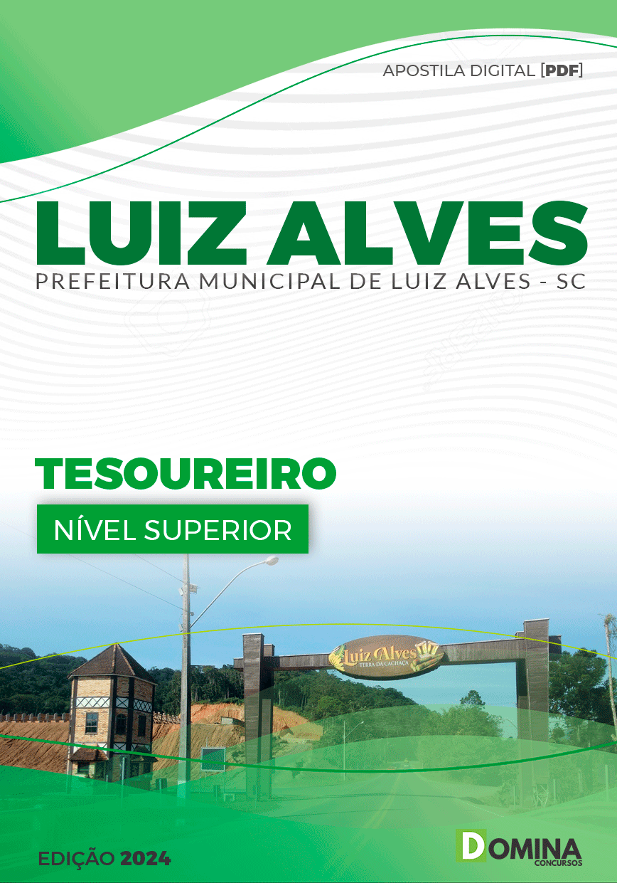Apostila Pref Luiz Alves SC 2024 Tesoureiro