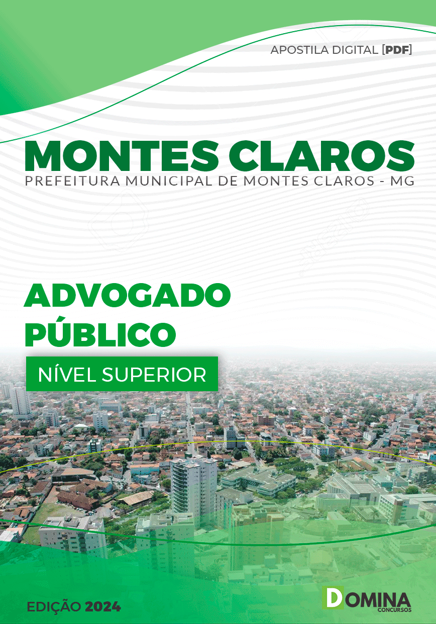 Apostila Prefeitura Montes Claros MG 2024 Advogado Público