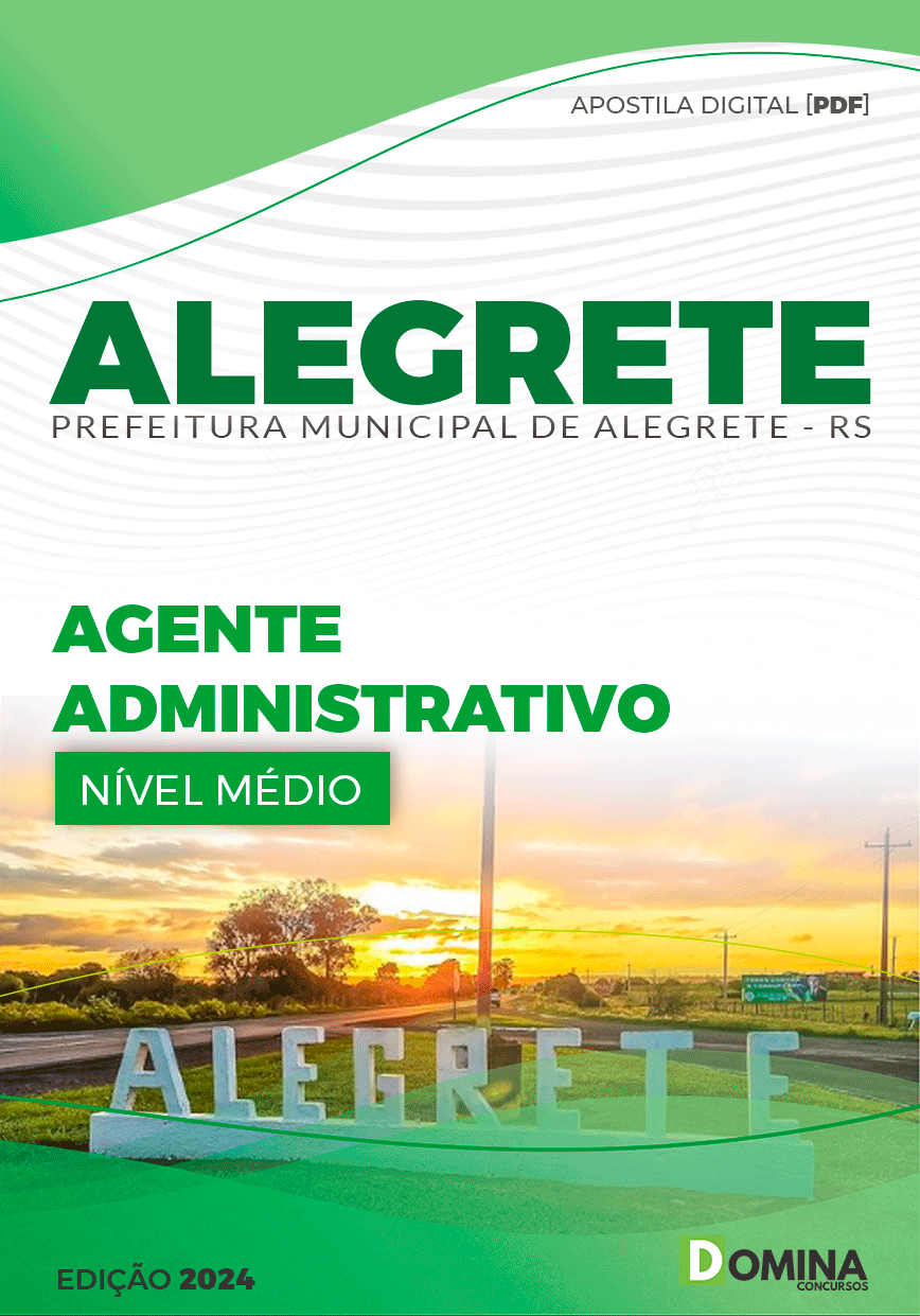 Apostila Prefeitura Alegrete RS 2024 Agente Administrativo