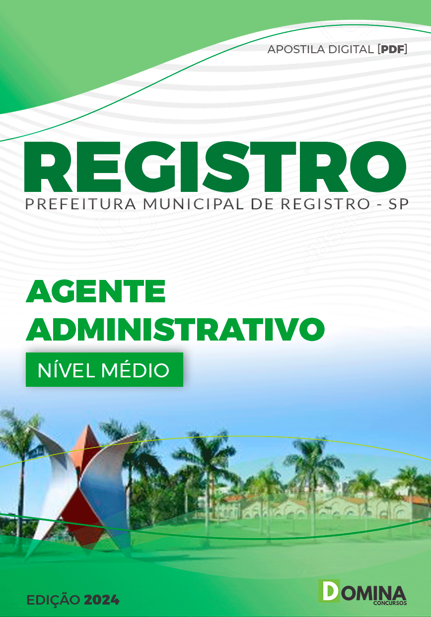 Apostila Prefeitura Registro SP 2024 Agente Administrativo
