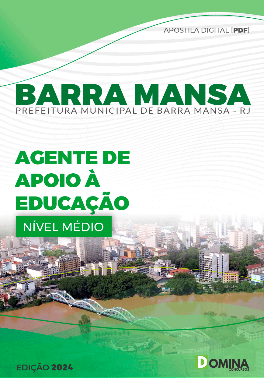 Apostila Pref Barra Mansa RJ 2024 Agente de Apoio à Educação