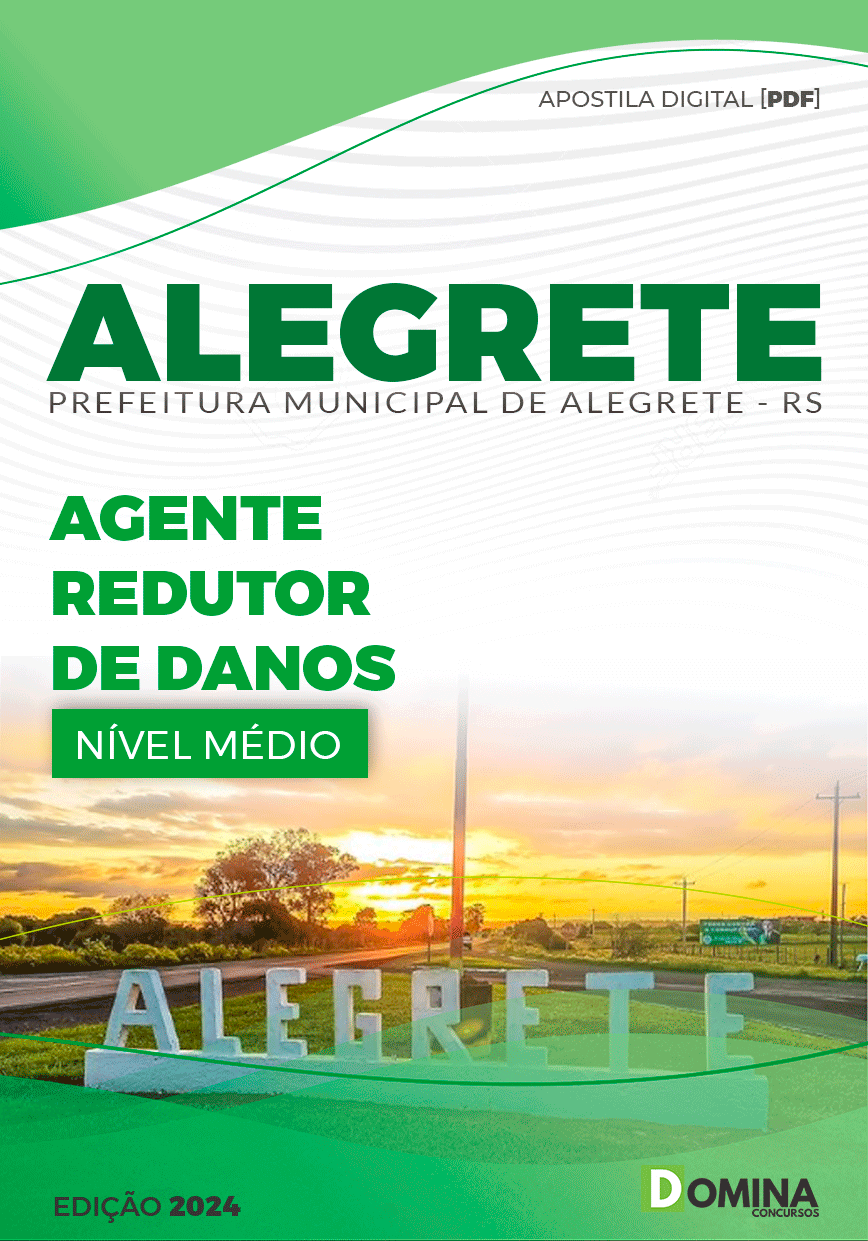 Apostila Prefeitura Alegrete RS 2024 Agente Redutor de Danos