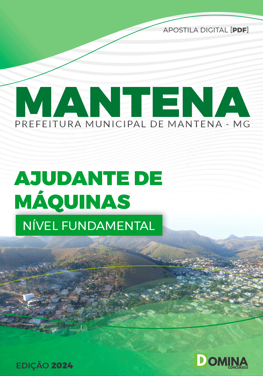 Apostila Pref Mantena MG 2024 Ajudante de Máquinas