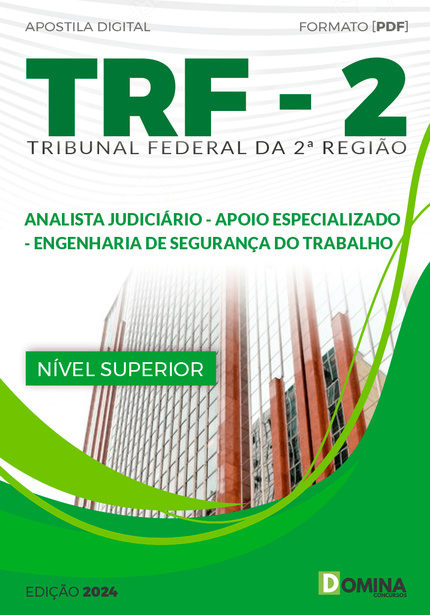 Apostila TRF 2 2024 Analista Judiciário Engenharia Segurança Trabalho