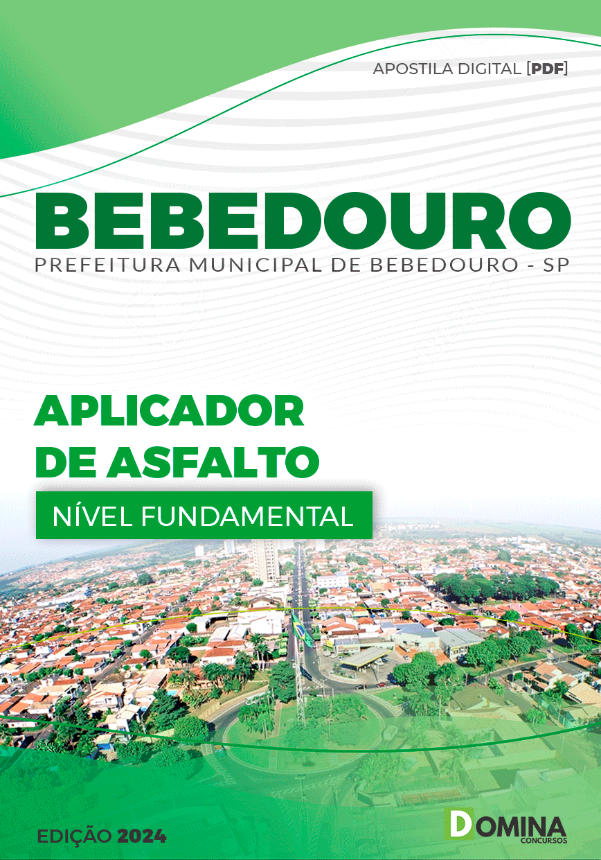 Apostila Pref Bebedouro SP 2024 Aplicador Asfalto