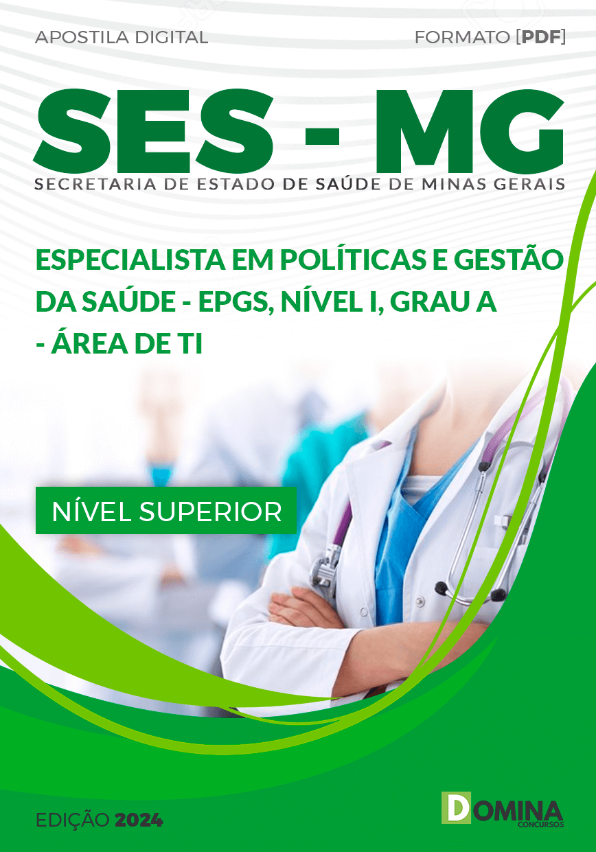 Apostila SES MG 2024 Especialista na Área de TI