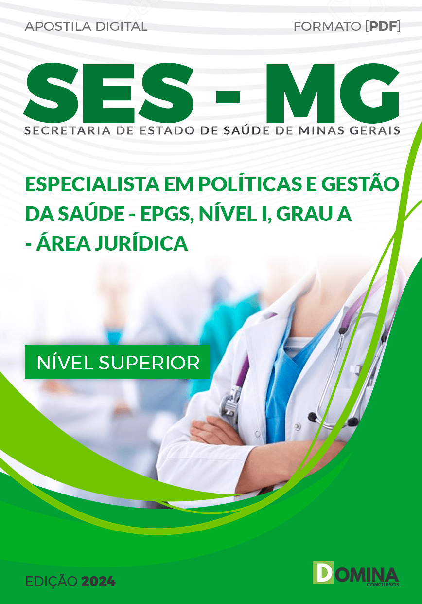 Apostila SES MG 2024 Especialista na Área de Direito