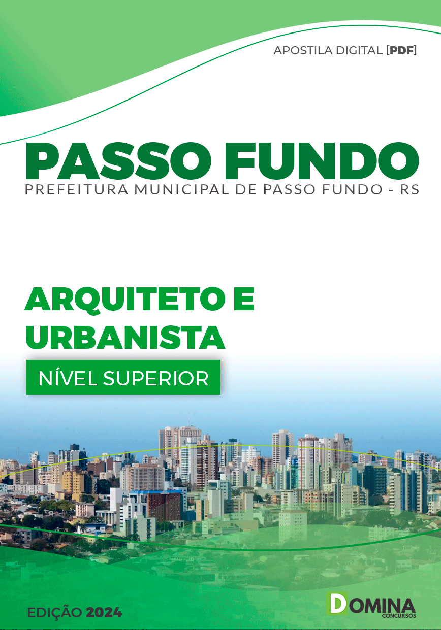 Apostila Pref Passo Fundo RS 2024 Arquiteto Urbanista