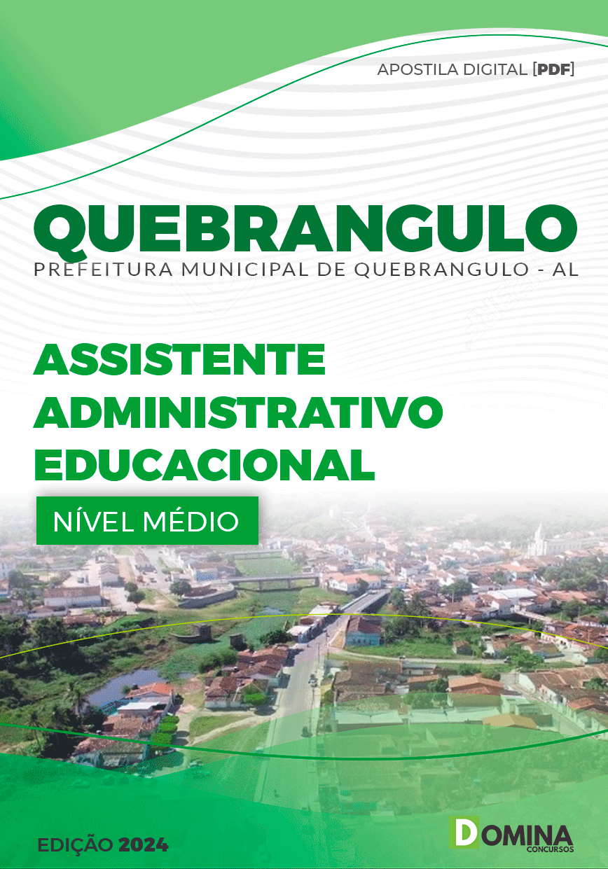 Pref Quebrangulo AL 2024 Assistente Administrativo Educacional