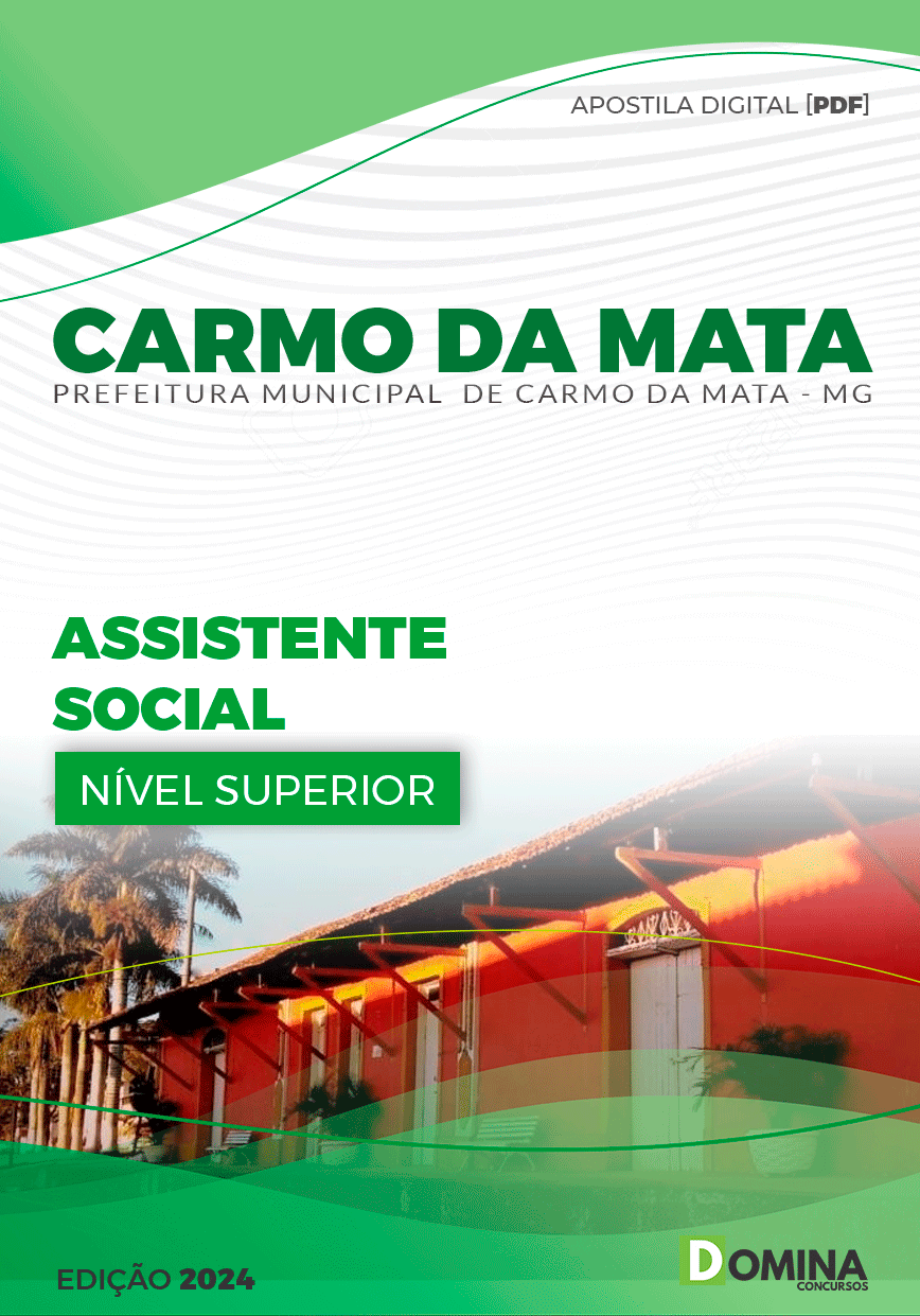 Apostila Prefeitura Carmo Mata MG 2024 Assistente Social