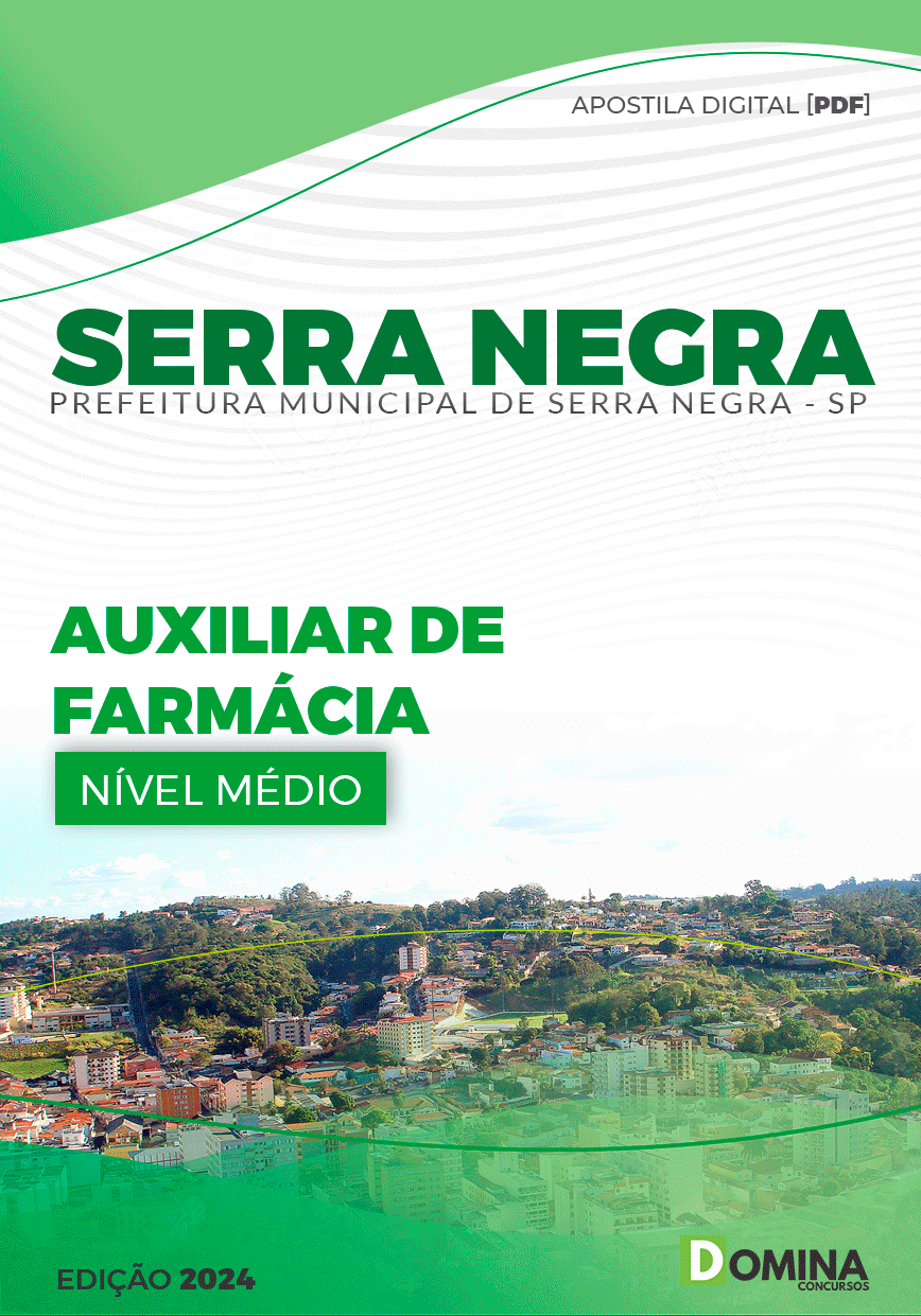 Apostila Pref Serra Negra SP 2024 Auxiliar Farmácia