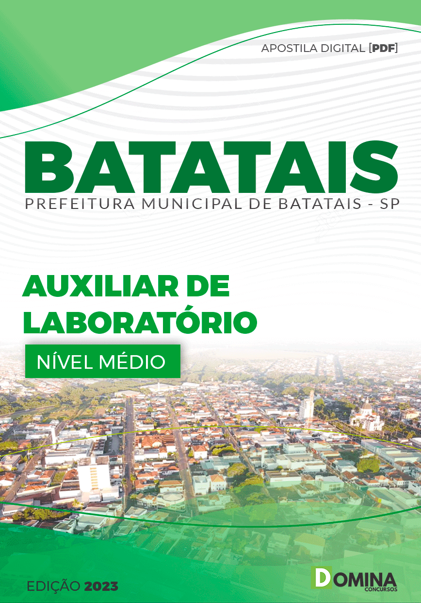 Apostila Pref Batatais SP 2024 Auxiliar Laboratório