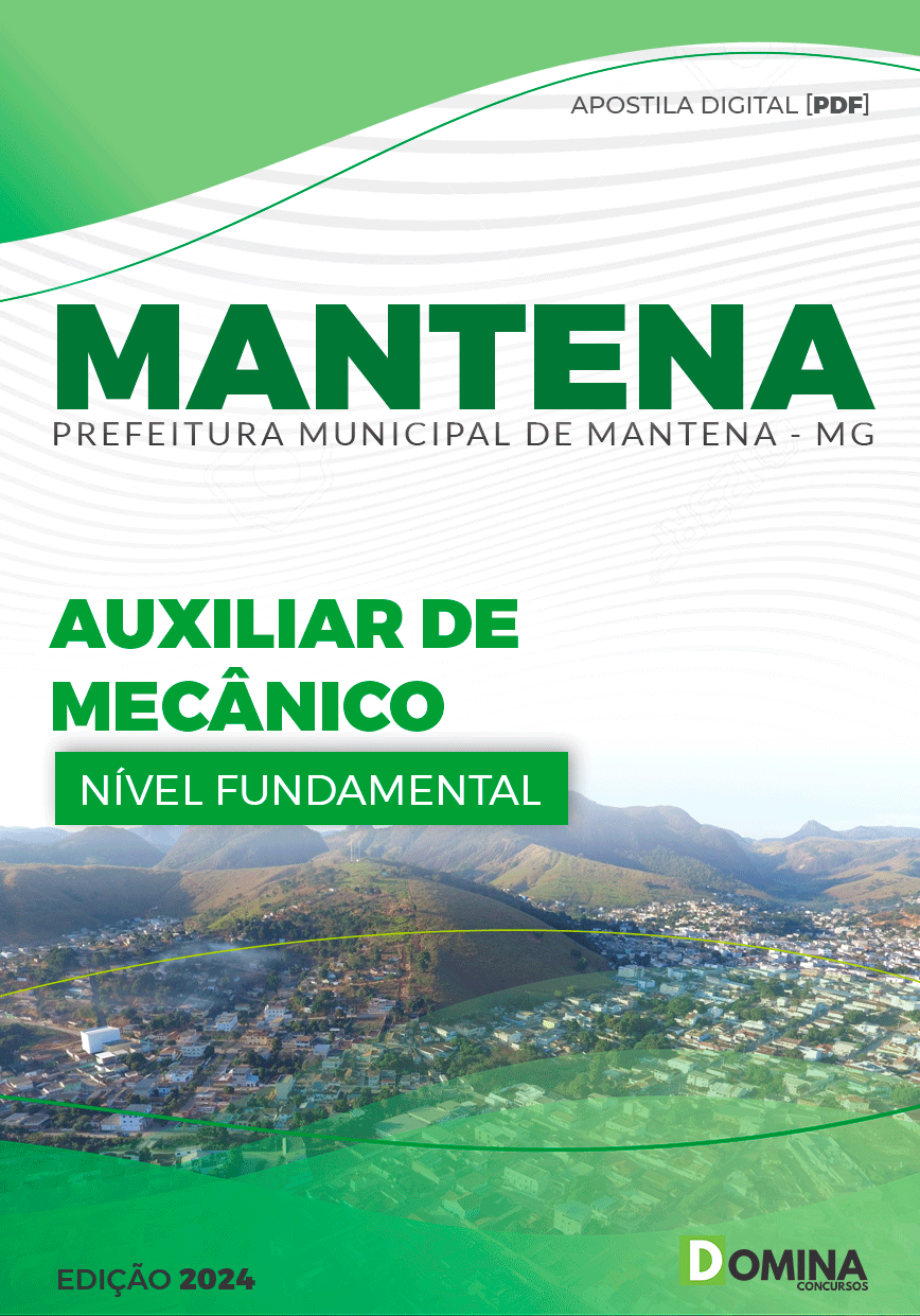 Apostila Pref Mantena MG 2024 Auxiliar Mecânico