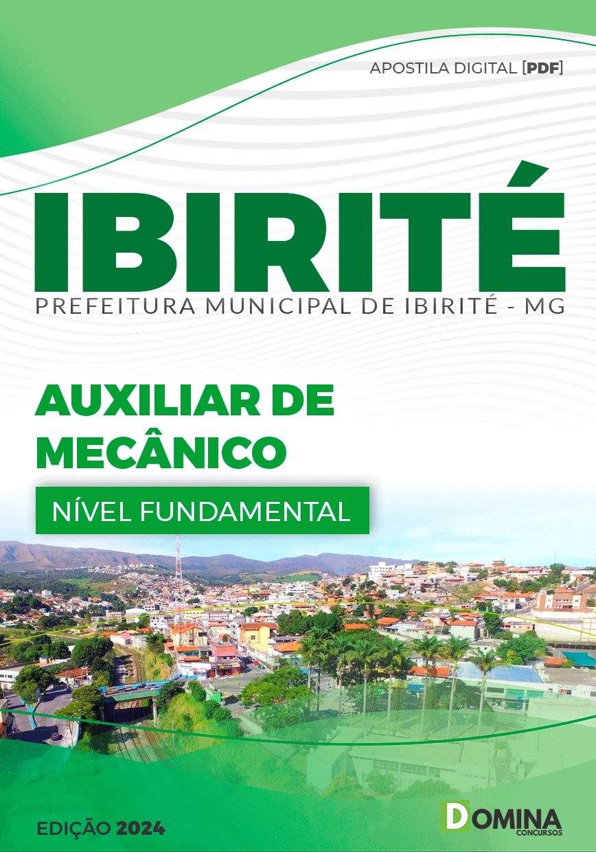 Apostila Pref Ibirité MG 2024 Auxiliar Mecânico