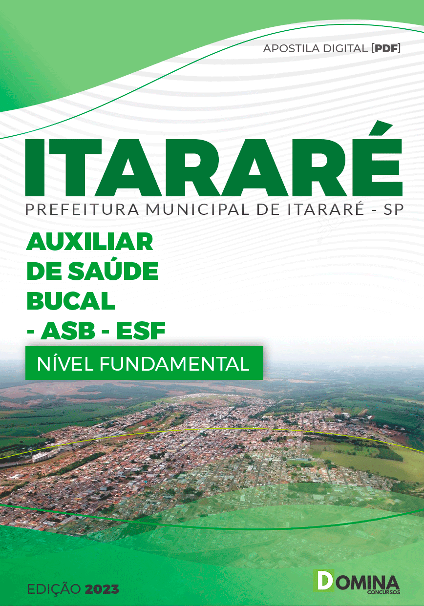 Apostila Pref Itararé SP 2024 Auxiliar de Saúde Bucal