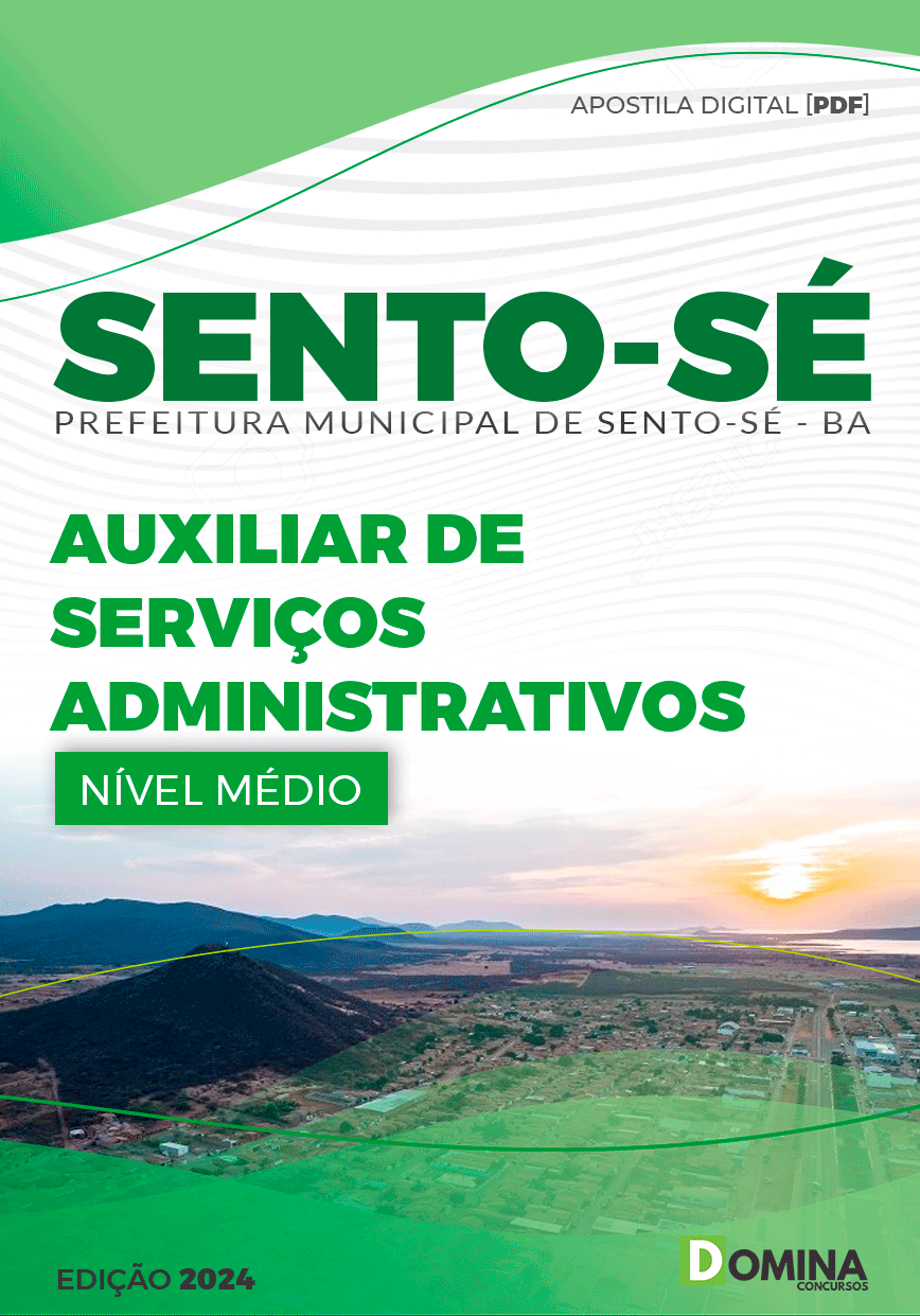 Pref Sento-Sé BA 2024 Auxiliar de Serviços Administrativos