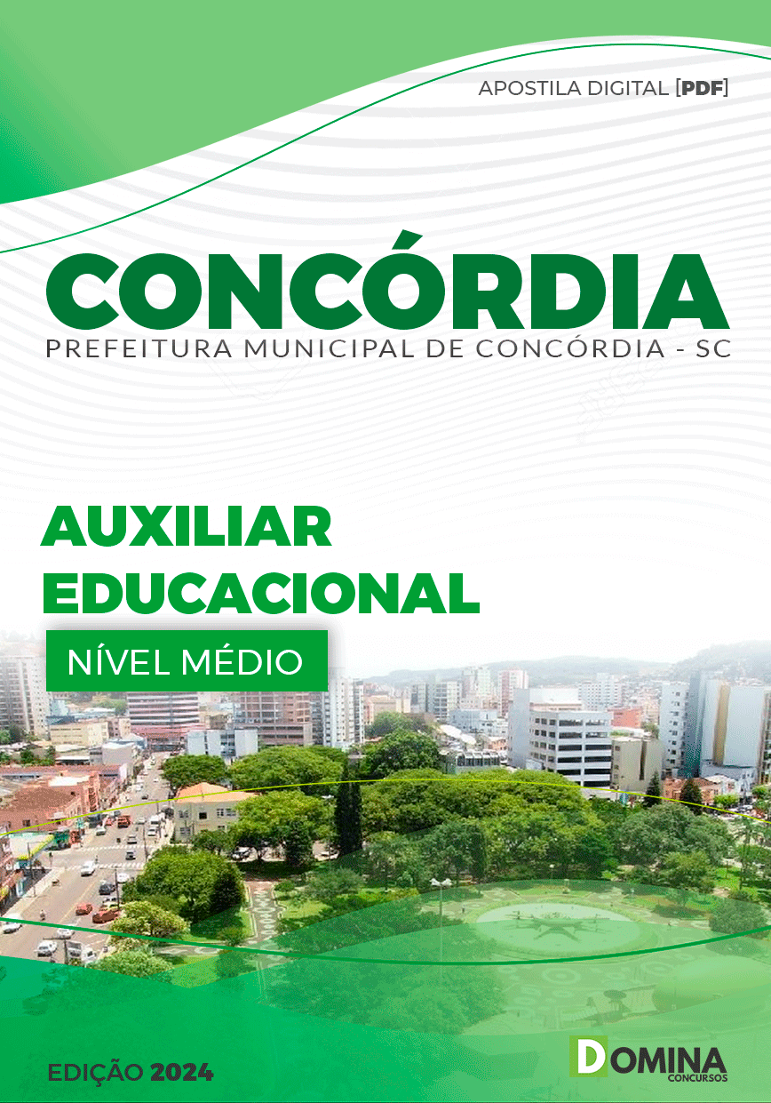 Apostila Prefeitura Concórdia SC 2024 Auxiliar Educacional