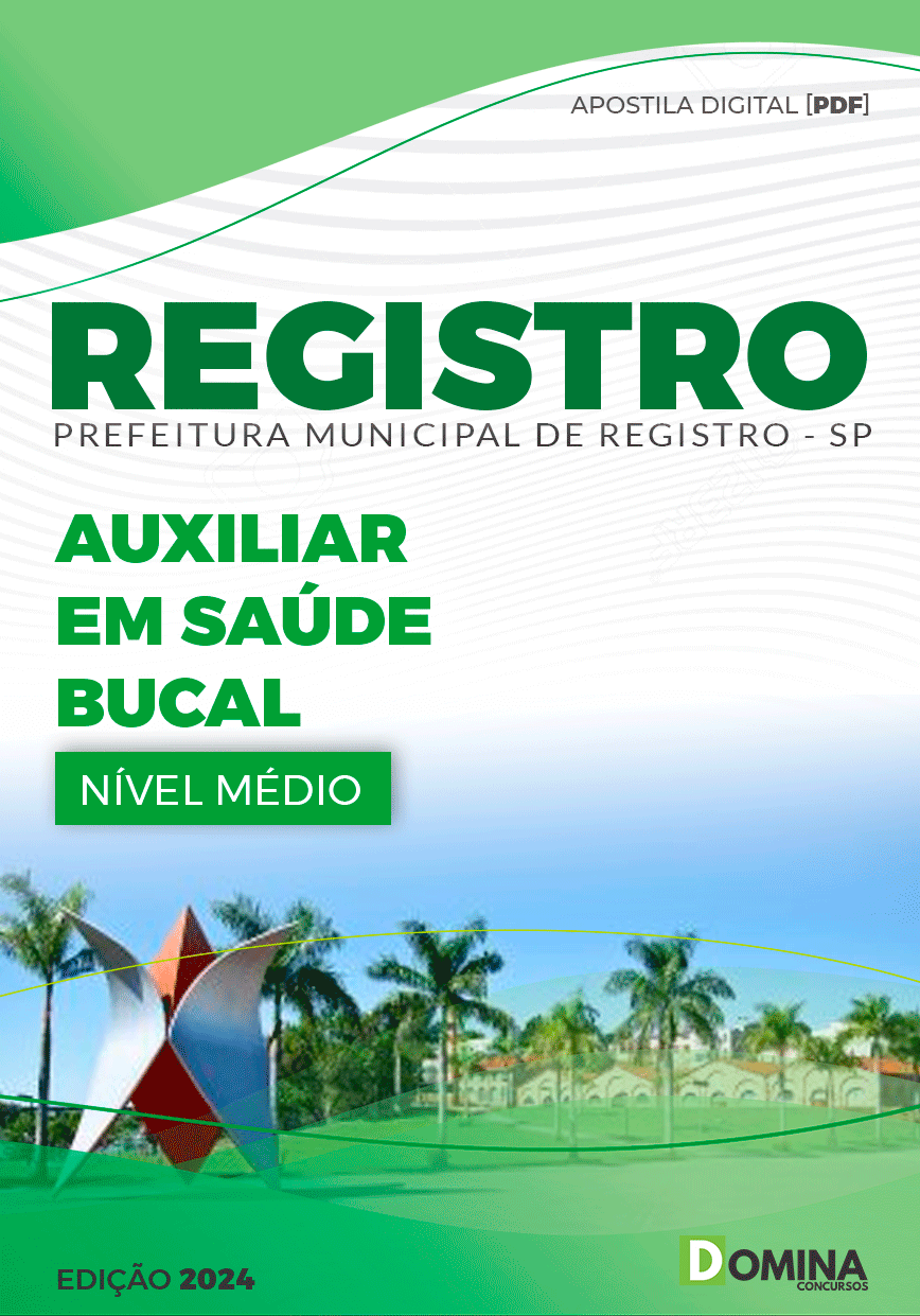 Apostila Prefeitura Registro SP 2024 Auxiliar Saúde Bucal