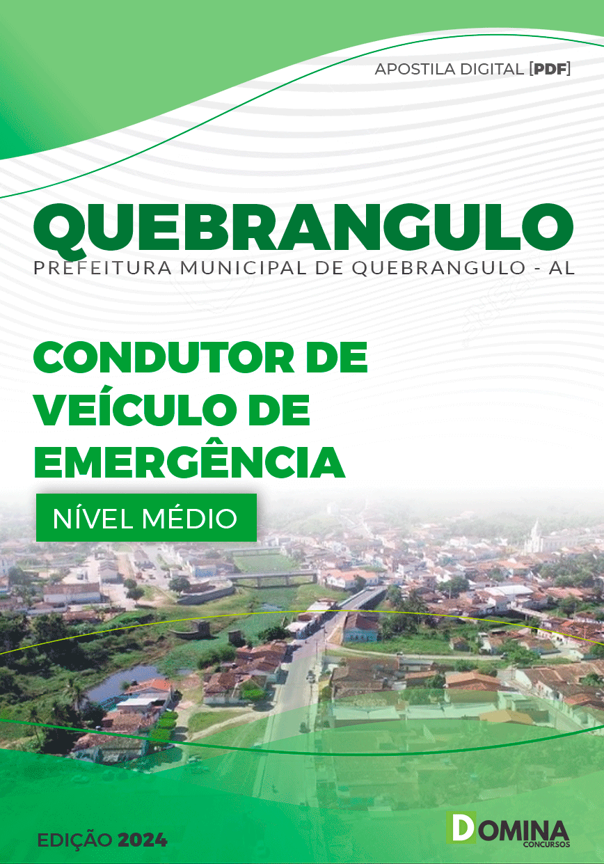 Pref Quebrangulo AL 2024 Condutor de Veículo de Emergência