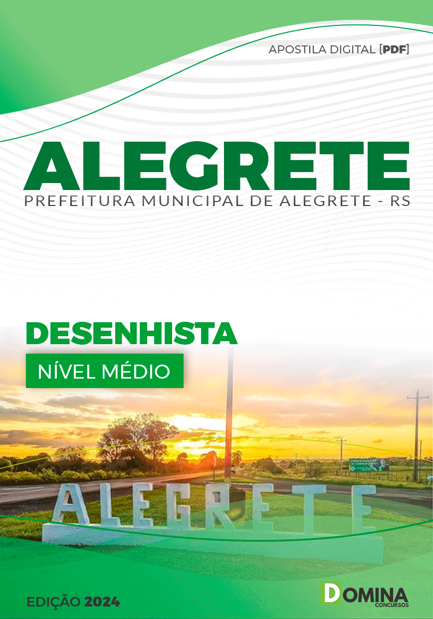 Apostila Prefeitura Alegrete RS 2024 Desenhista