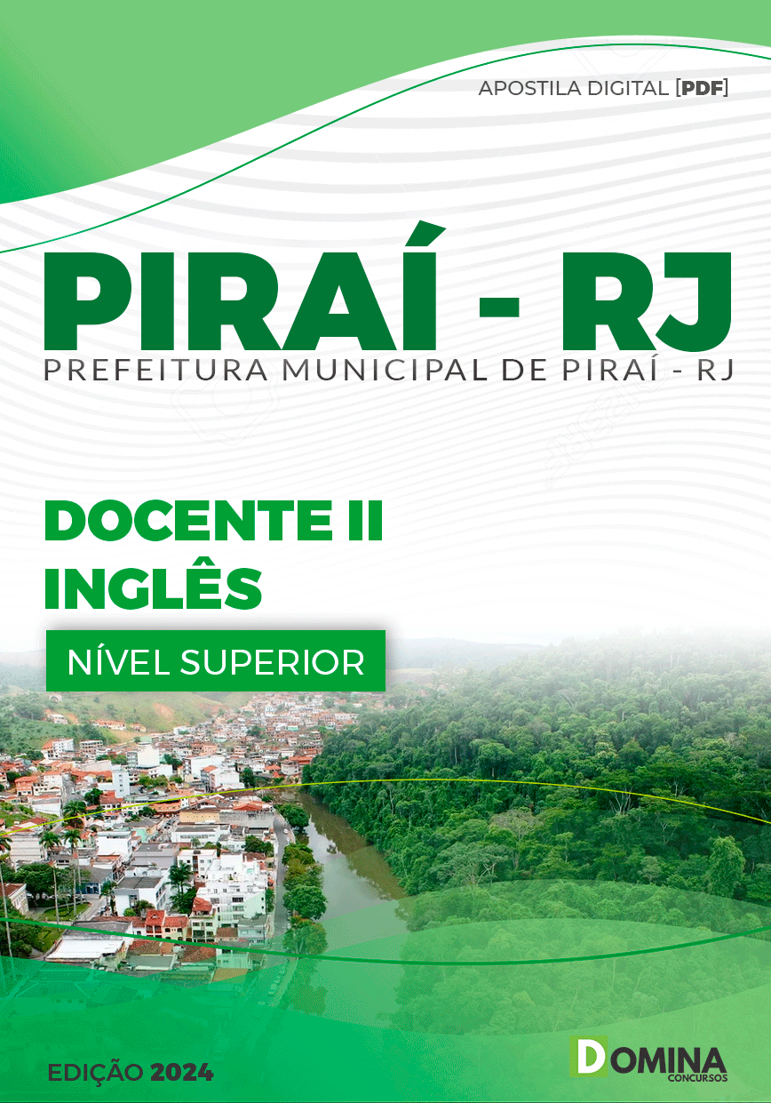 Apostila Pref Piraí RJ 2024 Docente II Inglês