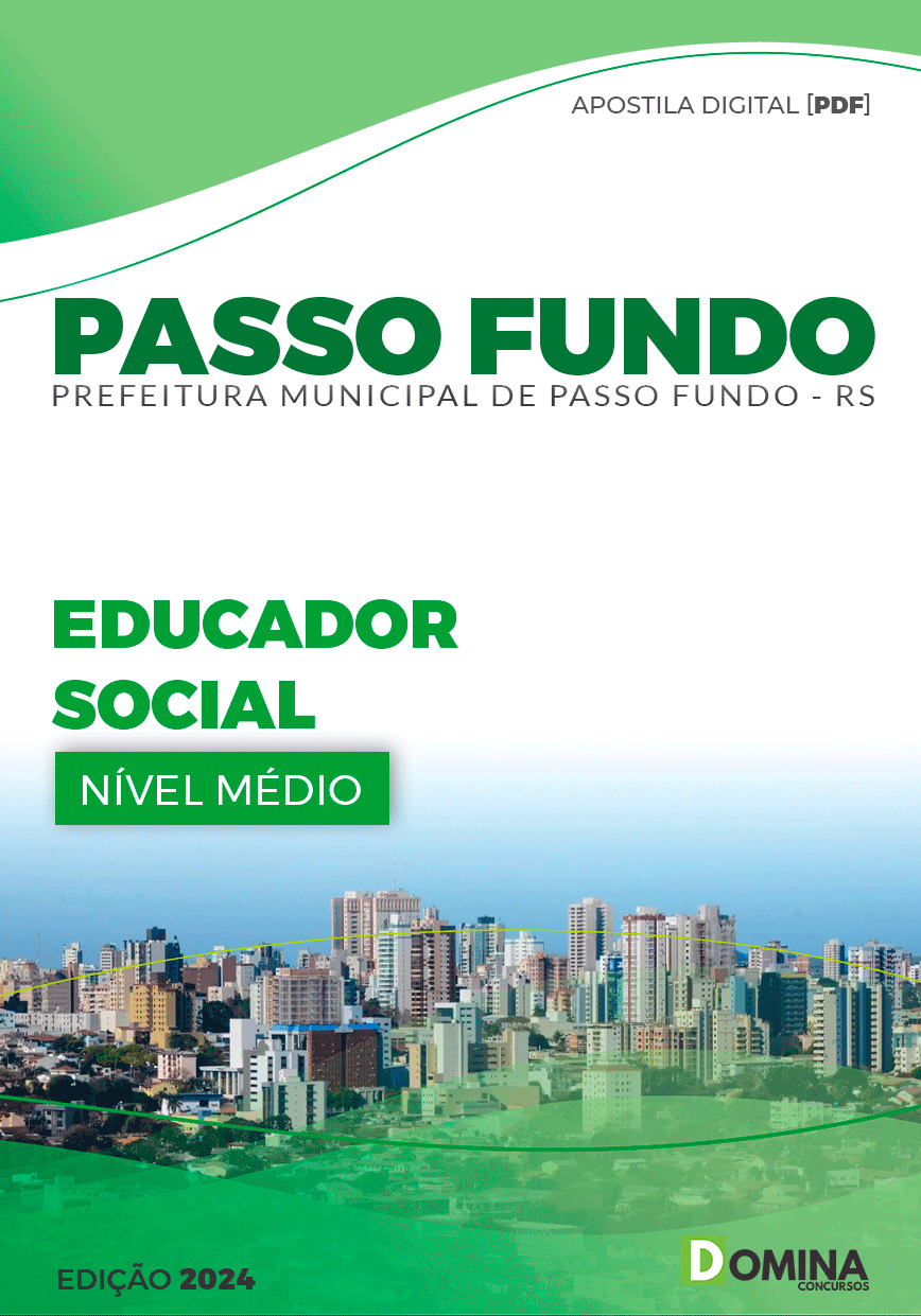 Apostila Pref Passo Fundo RS 2024 Educador Social