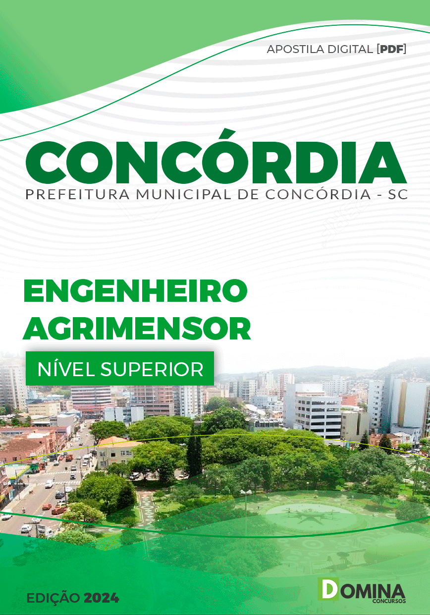 Apostila Prefeitura Concórdia SC 2024 Engenheiro Agrimensor