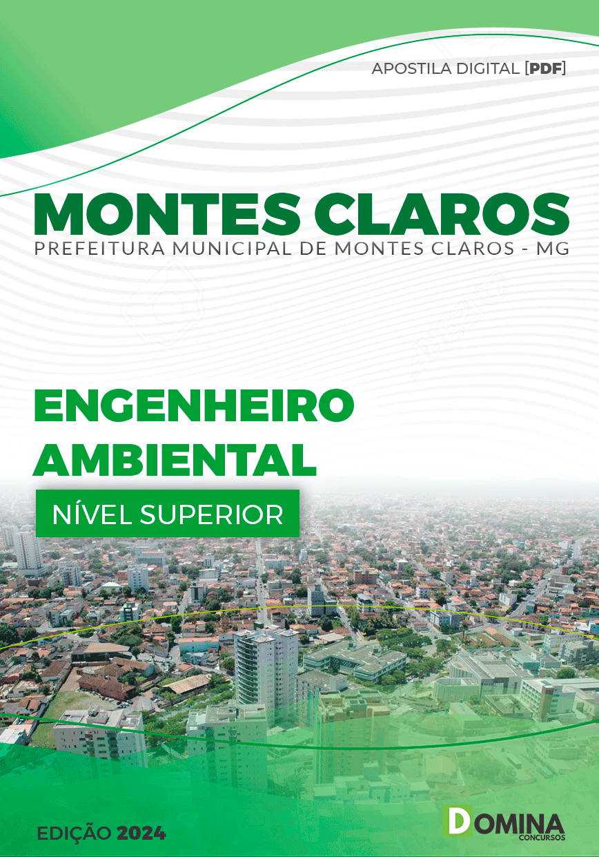 Apostila Prefeitura Montes Claros MG 2024 Engenheiro Ambiental