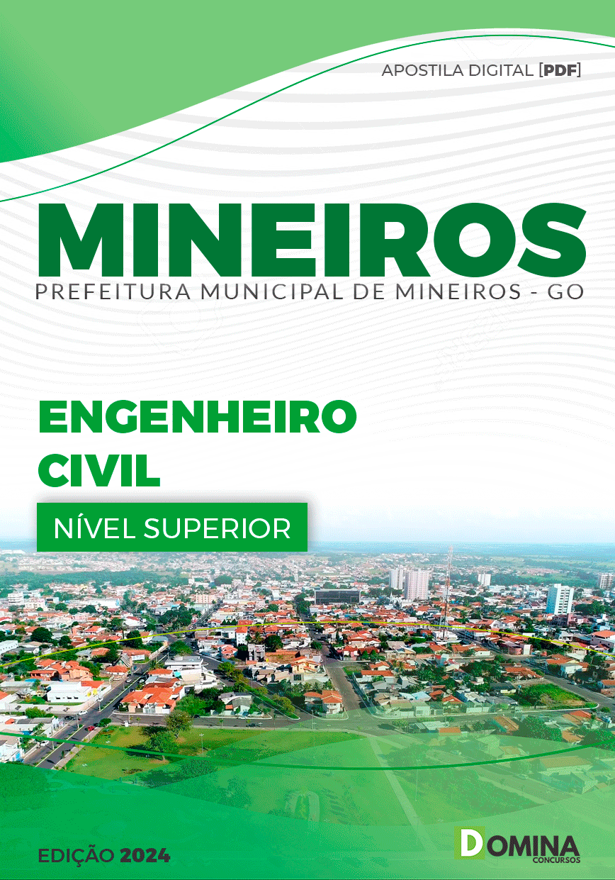 Apostila Prefeitura Mineiros GO 2024 Engenheiro Civil