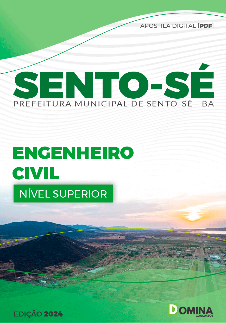 Apostila Pref Sento-Sé BA 2024 Engenheiro Civil