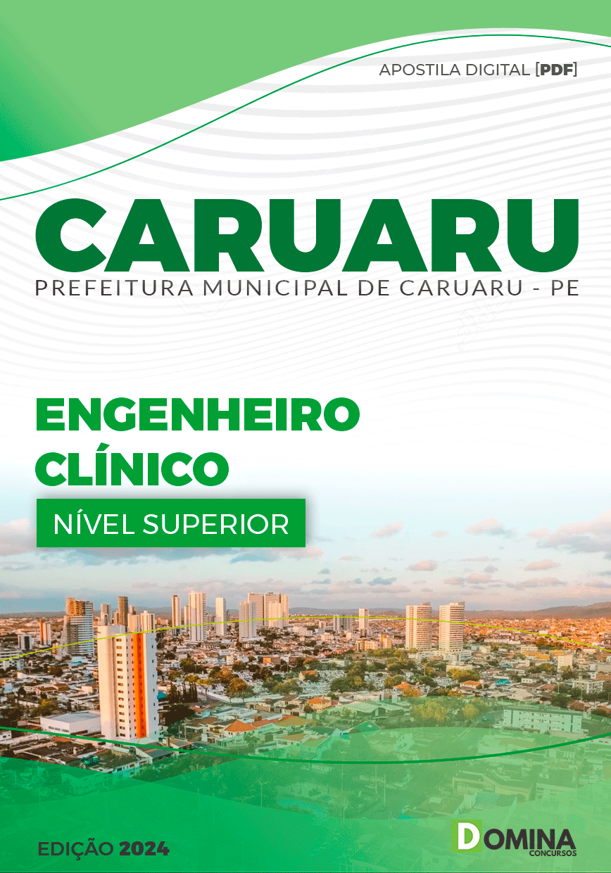 Apostila Pref Caruaru PE 2024 Engenheiro Clínico