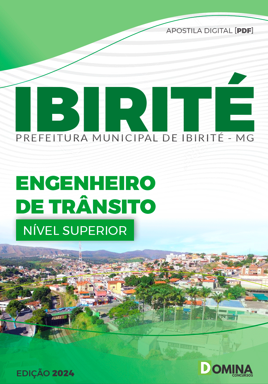 Apostila Pref Ibirité MG 2024 Engenheiro De Trânsito