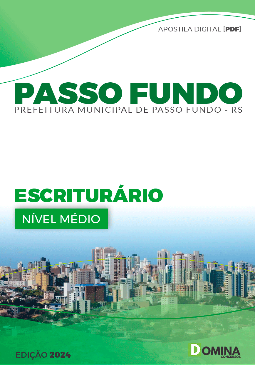 Apostila Pref Passo Fundo RS 2024 Escriturário