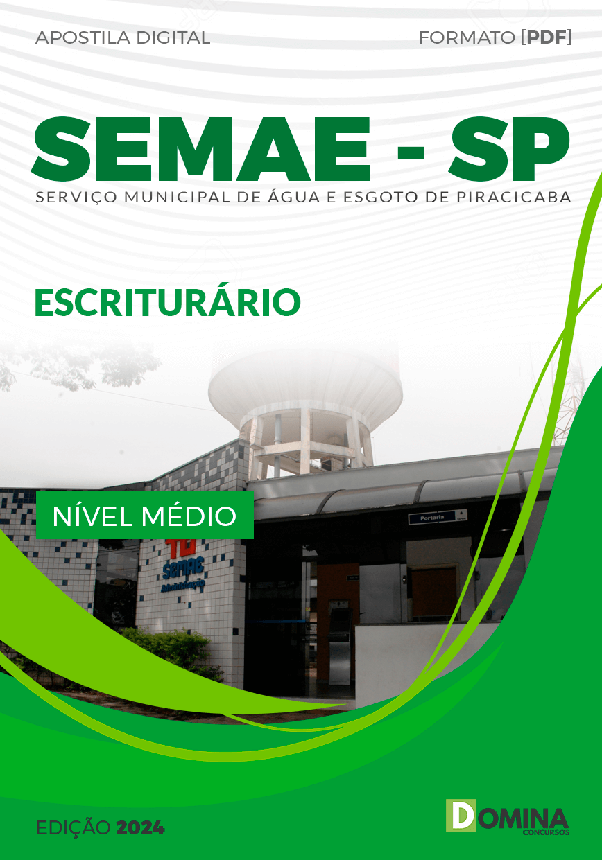 Apostila SEMAE Piracicaba SP 2024 Escriturário