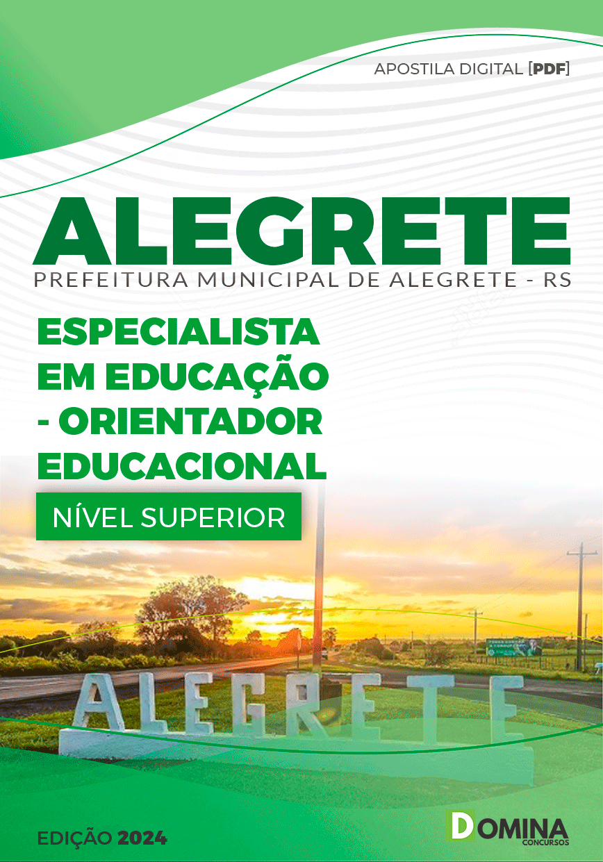 Apostila Prefeitura Alegrete RS 2024 Orientador Educacional