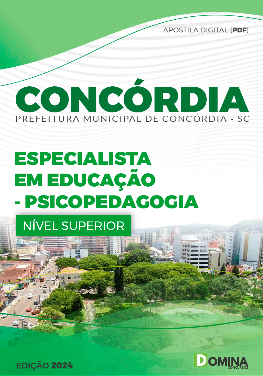 Apostila Prefeitura Concórdia SC 2024 Psicopedagogia
