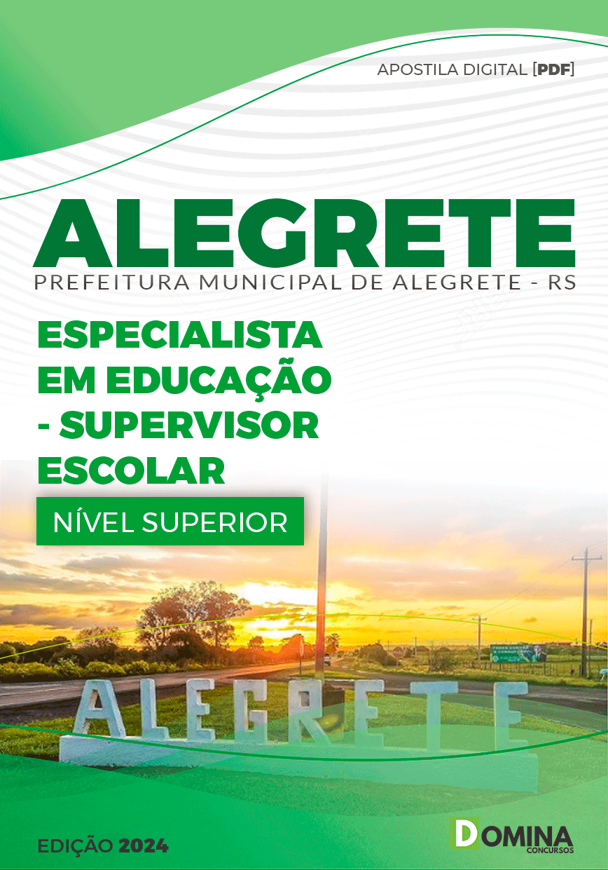 Apostila Prefeitura Alegrete RS 2024 Supervisor Escolar