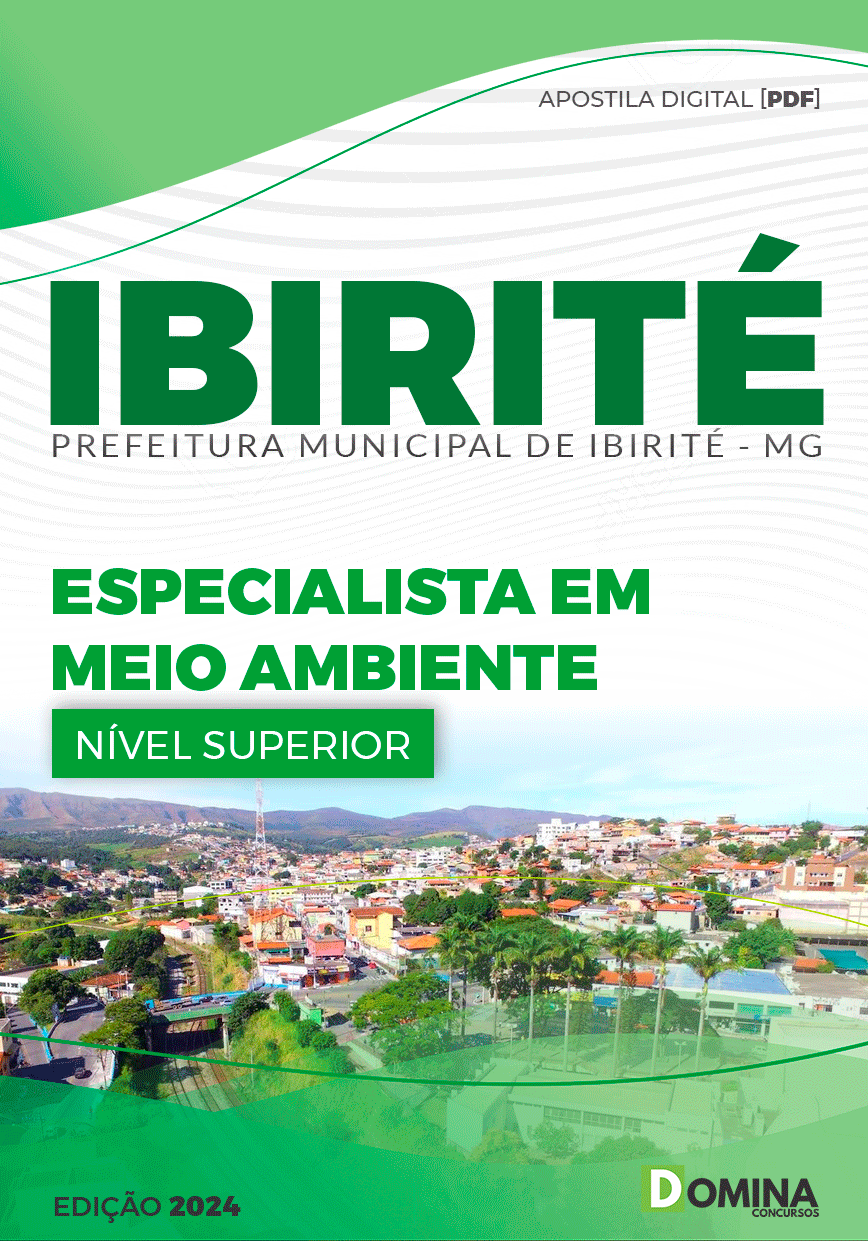 Apostila Pref Ibirité MG 2024 Especialista Meio Ambiente